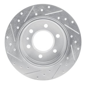 Dodge Sprinter 3500 Brake Rotor (1) - Rear Right - R1 Concepts - Drilled & Slotted - Silver - `06-`18